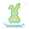 Bunny Rabbit Sitting Applique Machine Embroidery Design