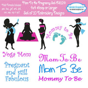 New Mom Mother Pregnant Machine Embroidery Designs Set Download