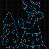 Winter Sunbonnet Sue Bluework Redwork Machine Embroidery Designs Set of 10 - Embroidery Designs By AVI
