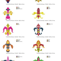 Fleur De Lis Lys Machine Embroidery Designs Set of 10 - Embroidery Designs By AVI