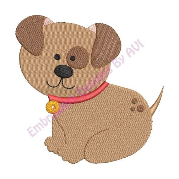 Cute Puppy Dog Machine Embroidery Designs 4x4 & 5x7 Instant Download Sale