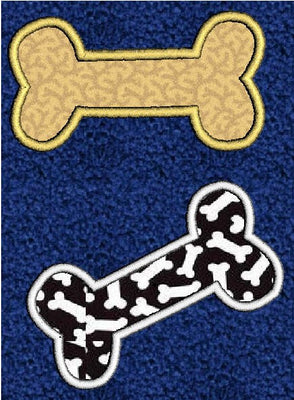 Dog Bone Applique Machine Embroidery Designs 4 sizes - Embroidery Designs By AVI