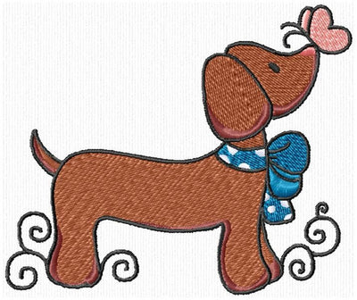 Cute Dachshund Daschuond Doxie Dogs Machine Embroidery Designs Set of 10 - Embroidery Designs By AVI