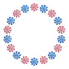 Flower Circle Monogram Font Frame Machine Embroidery Design - Embroidery Designs By AVI