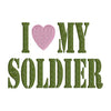 I love heart my Soldier Military Saying Machine Embroidery Design - Embroidery Designs By AVI