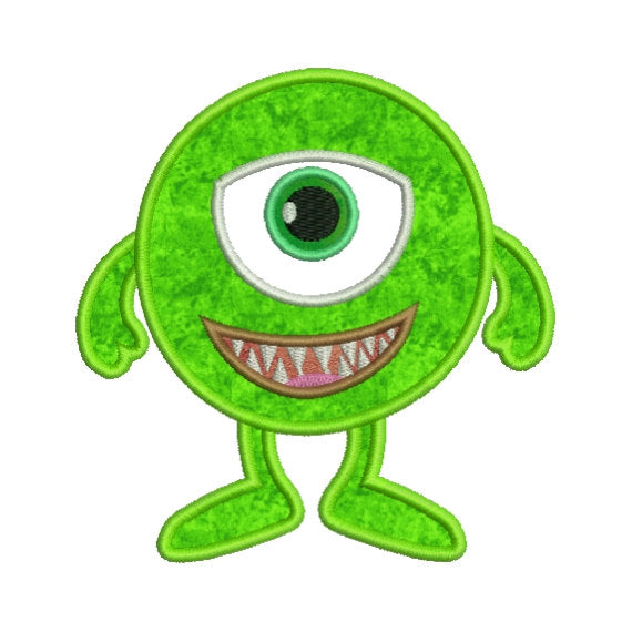 Cute Little Monster Cyclops Applique Machine Embroidery Design - Embroidery Designs By AVI
