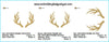 Deer Antlers Machine Embroidery Design Charts