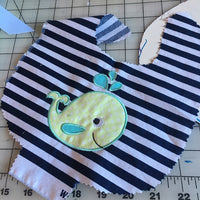 Whale Baby Cute II Applique Machine Embroidery Design