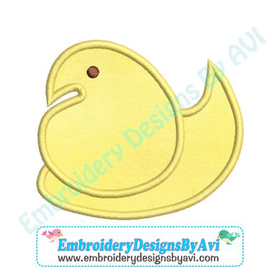 Applique Marshmallow Peep Duck Embroidery Design Download