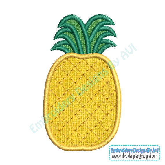 Pineapple Applique Machine Embroidery Design Download