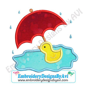 Rubber Duck Applique Embroidery Design 1