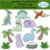 Baby Dinosaur Embroidery Designs Set