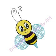 Cute Bee Machine Embroidery Design Instant Download Sale - Embroidery Designs By AVI