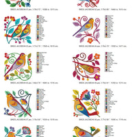 Jacobean Birds and Flowers Machine Embroidery Designs Set of 10 - Embroidery Designs By AVI