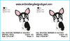 Boston Terrier Embroidery Design Charts