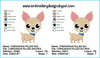 Chihuahua Puppy Dog Embroidery Design Charts