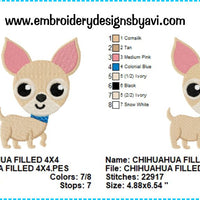 Chihuahua Puppy Dog Embroidery Design Charts