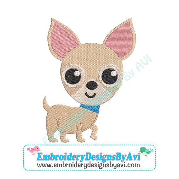Chihuahua Puppy Dog Embroidery Design Download