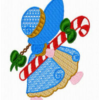 Fancy Christmas Sunbonnet Sun Bonnet Sue Machine Embroidery Designs Set of 10 - Embroidery Designs By AVI