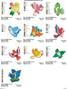 Cute Colorful Birds Machine Embroidery Designs Set of 10 - Embroidery Designs By AVI