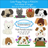 Puppy Dogs Embroidery Design Set