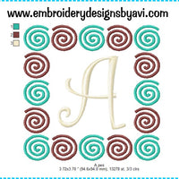 Curlz Swirls Embroidery Monogram Fonts Chart