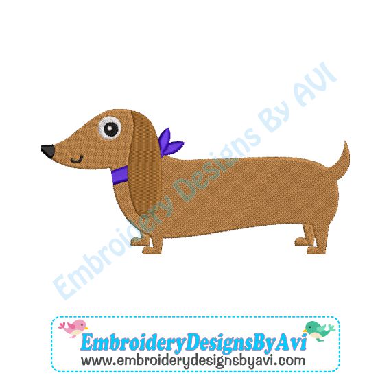 Dacshund Embroidery Design Download