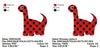 Dinosaur with Polka Dots polkadots Machine Embroidery Designs 4x4 & 5x7 Instant Download Sale