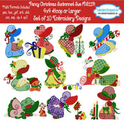 Christmas Sunbonnet Sue Machine Embroidery Design Set Download