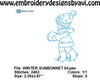 Free Sunbonnet Sue Winter Outline Machine Embroidery Design - Embroidery Designs By AVI
