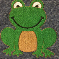 Cute Frog Machine Embroidery Design