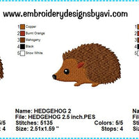 Hedgehog Machine Embroidery Design Charts