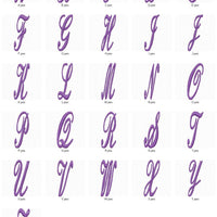 Large Fancy Script Machine Embroidery Monogram Fonts Designs Set 5x7 - Embroidery Designs By AVI