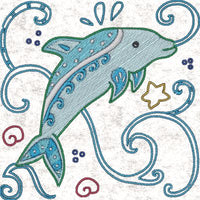 Ocean Sea Life Whale Octopus Turtle Dolphin Seal Crab Machine Embroidery Designs Set of 10 - Embroidery Designs By AVI