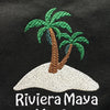 Palm Trees on Sand Beach with fill Machine Embroidery Design