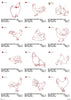 Redwork rooster embroidery designs charts