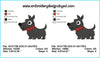 Scottish Terrier Scottie Dog Embroidery Design Charts