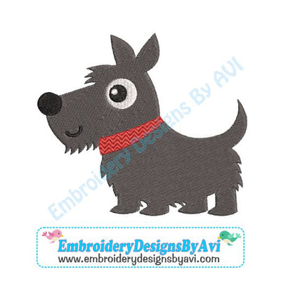 Scottish Terrier Scottie Dog Embroidery Design Download