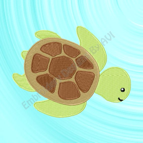Sea Turtle Embroidery Design Download