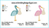 Stork Embroidery Design Charts
