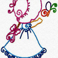Sunbonnet Sun bonnet Sue Color Outline Machine Embroidery Designs Set of 10 - Embroidery Designs By AVI