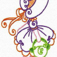 Sunbonnet Sun bonnet Sue Color Outline Machine Embroidery Designs Set of 10 - Embroidery Designs By AVI