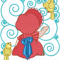 Sunbonnet and Bird Blocks Machine Embroidery Designs Set of 12 - Embroidery Designs By AVI