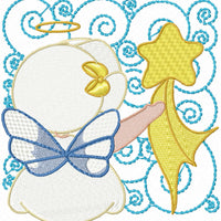 Sunbonnet Angels Quilt Blocks Machine Embroidery Designs Set of 12 - Embroidery Designs By AVI