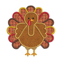 Thanksgiving Fall Turkey Applique II Machine Embroidery Design - Embroidery Designs By AVI