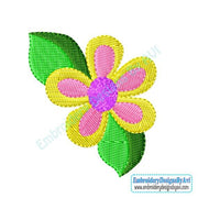 Pretty Flower Machine Embroidery Design Small 2 Inch Instant Download
