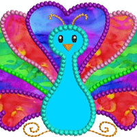 Peacock Bird Applique Machine Embroidery Design - Embroidery Designs By AVI