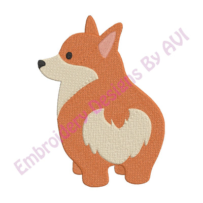 Corgi Corgy Butt Puppy Dog Machine Embroidery Designs 4x4 & 5x7 Instant Download Sale