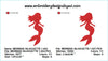 Mermaid 1 Silhouette Shadow Machine Embroidery Designs 4x4 & 5x7 Instant Download Sale