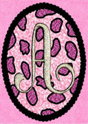 Cheetah Girl Applique Machine Embroidery Monogram Fonts Design Set - Embroidery Designs By AVI